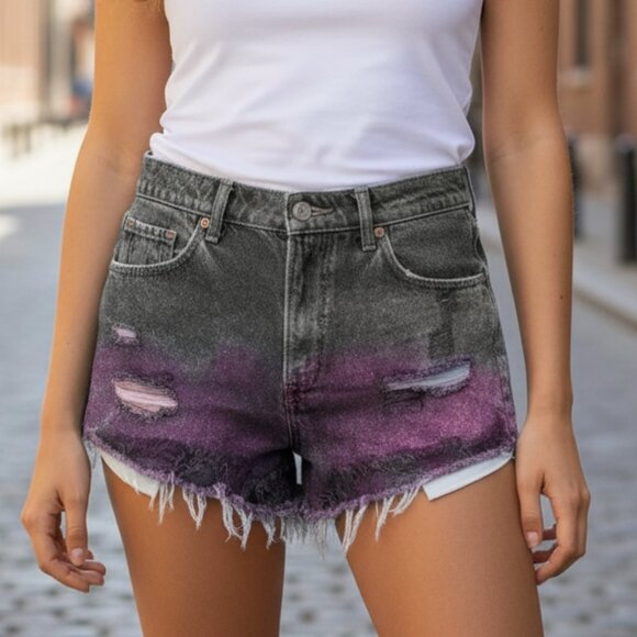 Vintage Levi's Women's 501 Jeans Shorts Black Denim High Waist Cutoffs 90s Y2k - Picture 1 of 13